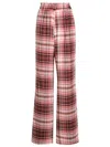 Olympiah Check-pattern High-waist Trousers In Red