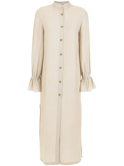 Olympiah Chemise Mid-length Dress In White