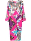 Olympiah Colour-block Patchwork Cotton-blend Kimono In Multicolour