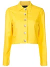 Olympiah Cropped Button-front Jacket In Yellow