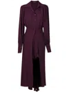 Olympiah Detachable-skirt Layered Shirtdress In Purple