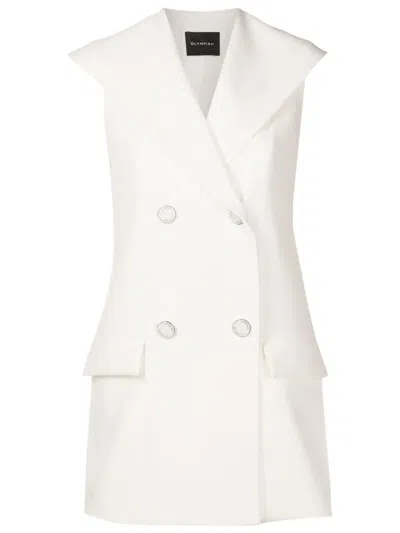 Olympiah Double-breasted Sailor-collar Gilet In White