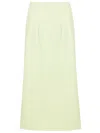 Olympiah Fenda Side-slit Midi Skirt In Green