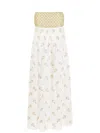 Olympiah Floral-embroidered Backless Dress In White