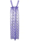 Olympiah Floral Lace-embroidered Sleeveless Dress In Blue