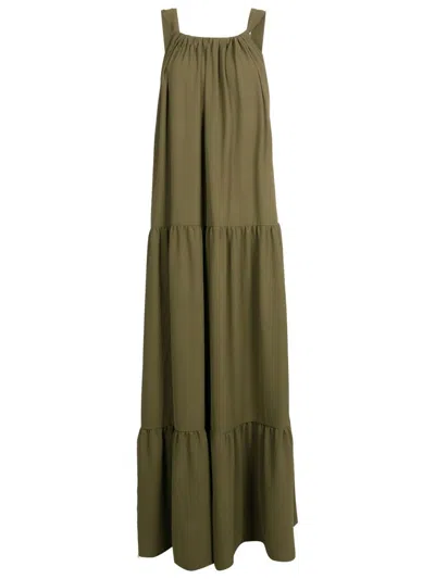 Olympiah Flow Tiered Maxi Dress In Green