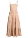 Olympiah Kobe Tiered Maxi Dress In Brown