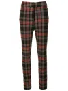 Olympiah Large Tartan Plaid Pants In Brown