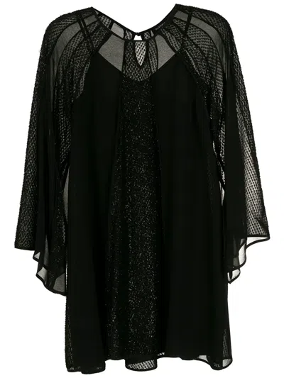 Olympiah Longsleeved Layered Dress In Black