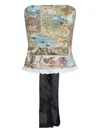 Olympiah Map-print Corset Top