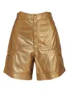 Olympiah Metallic-effect High-waisted Shorts