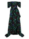 Olympiah Off-shoulder Floral-embroidered Gown