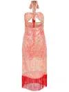 Olympiah Paisley-print Halterneck Midi Dress In Pink
