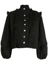 Olympiah Qora Ruffled Shirt In Black