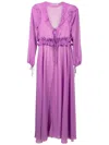 Olympiah Ruffled Maxi Beach Dress In Purple