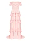 Olympiah Ruffled Off-the-shoulder Gown