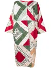 Olympiah Sequin-embellished Patchwork Cotton-blend Kimono In Multicolour