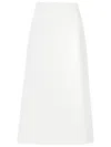 Olympiah Side-slit Midi Skirt In White