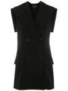 Olympiah Sleeveless Double-breasted Jacket In Black