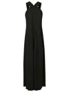 Olympiah Sleeveless Halterneck Maxi Dress In Black
