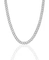 Oma The Label Frosty Link Collection 9mm Necklace In White Gold- Plated Brass, 16" In Silver
