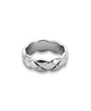 Oma The Label Nneoma 1/4" Ring In White Gold- Plated Brass In Silver