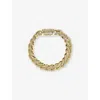 Oma The Label Womens Frosty Link 18ct Yellow Gold-plated Brass And Cubic Zirconia Bracelet