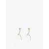 Oma The Label Womens  Oma Ejo 18ct Yellow-gold Plated Brass Earrings In Gold/ Stone
