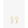 Oma The Label Womens Gold Iso 18ct Yellow-gold Plated Sterling-silver And Cubic Zirconia Huggie Earr In Gold