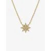 Oma The Label Womens Owen 18ct Gold-plated Sterling-silver And Cubic Zirconia Pendant Necklace