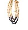 Omala Collection Upcycled Cattle Horn Necklace In Gold/black In Gold