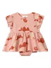 OMAMIMINI BABY GIRL'S FLORAL GAUZE DRESS & BLOOMERS SET