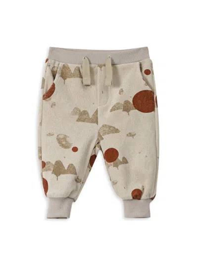 Omamimini Baby's Printed Terry Joggers In Sand