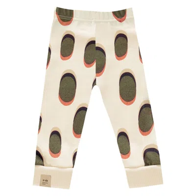 Omamimini Kids' Girls Jersey Leggings With Rib Cuff In White