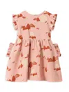 Omamimini Little Girl's & Girl's Printed Gauze Fit-and-flare Dress In Peach