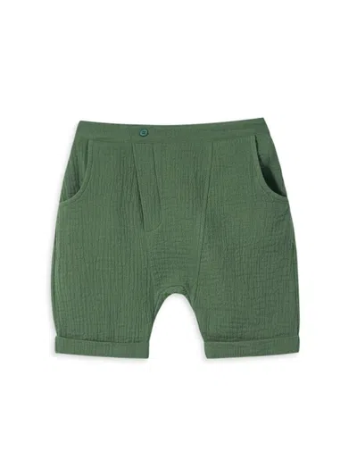 Omamimini Little Kid's & Kid's Gauze Shorts In Green