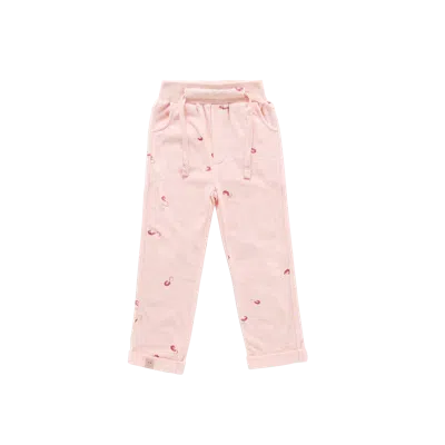 Omamimini Kids' Terry Trousers In Pink