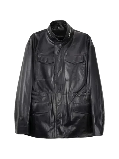 Omar Afridi Arnatt Leather Jacket In Black