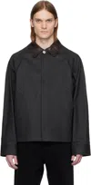 Omar Afridi Black Bove Denim Jacket In D Brown X Mahogany