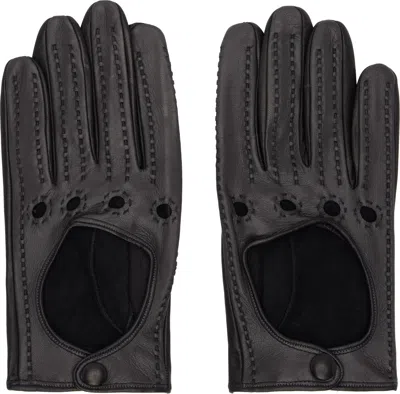 Omar Afridi Black Napa Driving Gloves