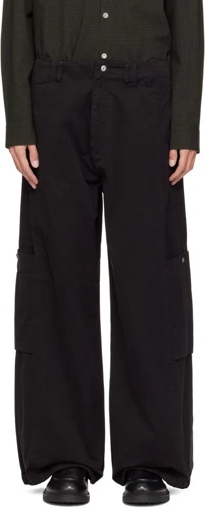 Omar Afridi Black Panelled Bontan Cargo Pants