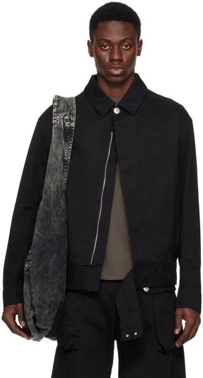 Omar Afridi Black Zip Jacket In Carbon