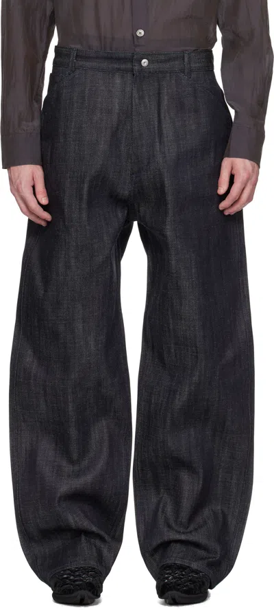 Omar Afridi Blue Raw Denim Jeans In Indigo