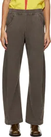 Omar Afridi Brown Shabby Twisted Lounge Pants In Shabby Brown