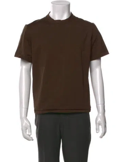 Pre-owned Omar Afridi Crew Neck Short Sleeve T-shirt In Brown