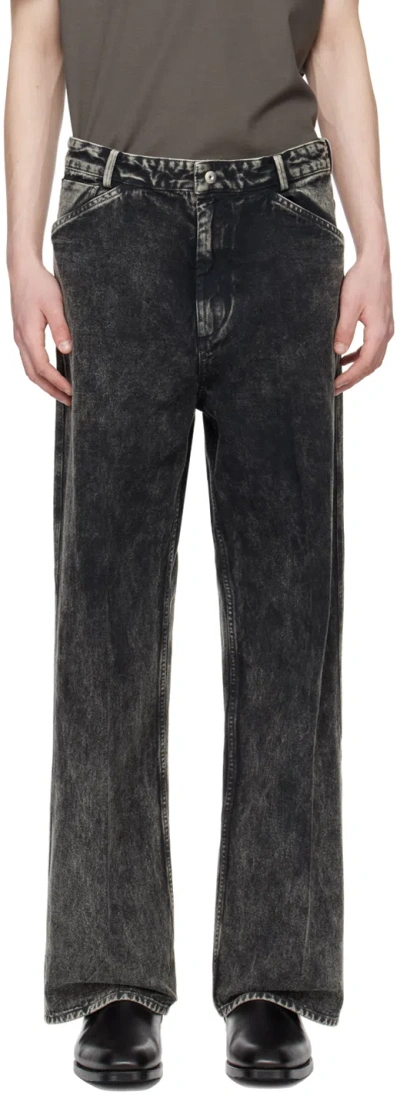 Omar Afridi Gray Five-pocket Jeans In Discharged Grey