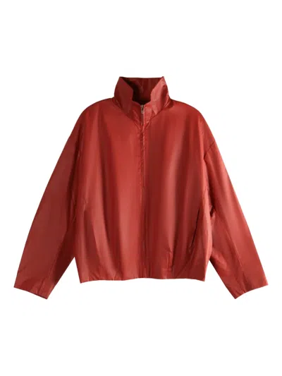 Omar Afridi High-neck Zip-up Jacket In Red