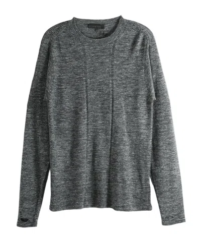 Omar Afridi Landes Long-sleeve T-shirt In Charcoal-grey