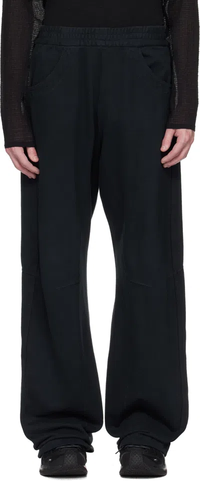 Omar Afridi Navy Knee Darted Flare Sweatpants