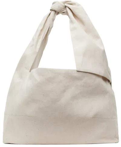 Omar Afridi Off-white Knotted Lidia Tote In Ivory